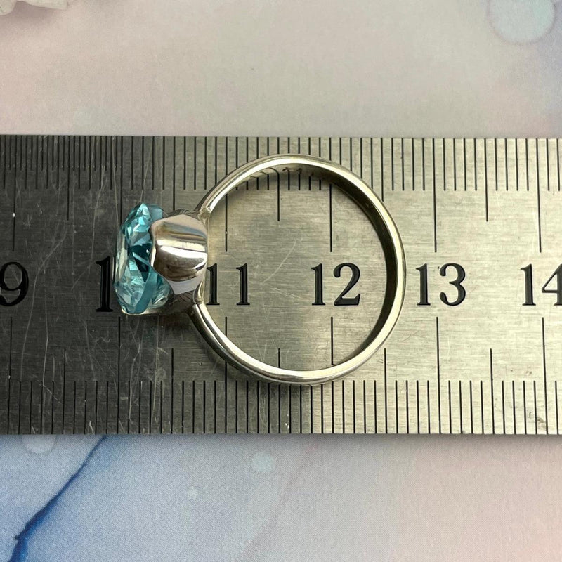 Blue Gemstone Teardrop Cut Ring
