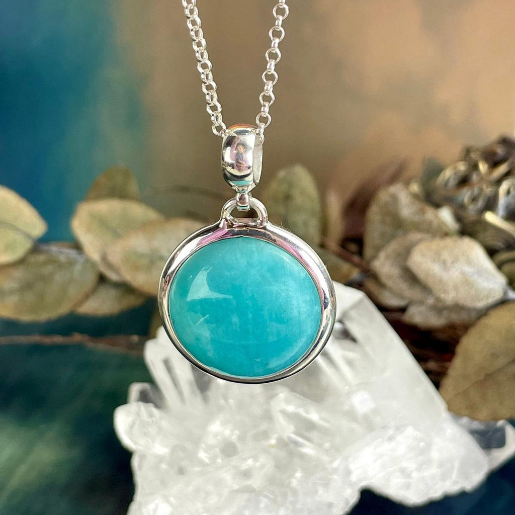 Amazonite Round Pendant