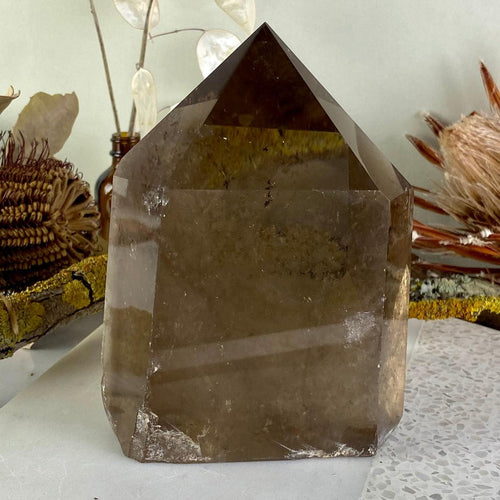 Wide Smokey Quartz Crystal