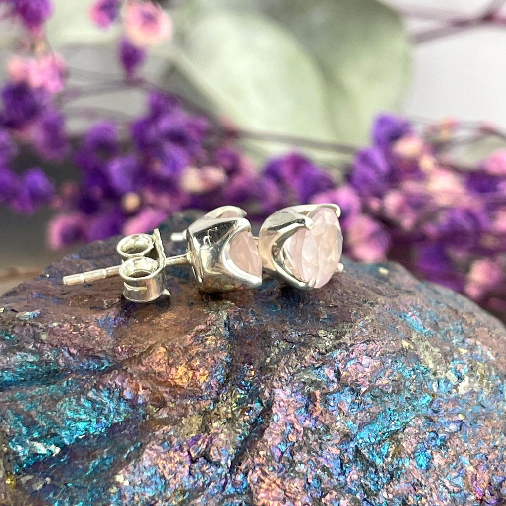 Rose Quartz Studs