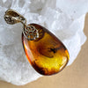 Gold Plated Amber Pendant