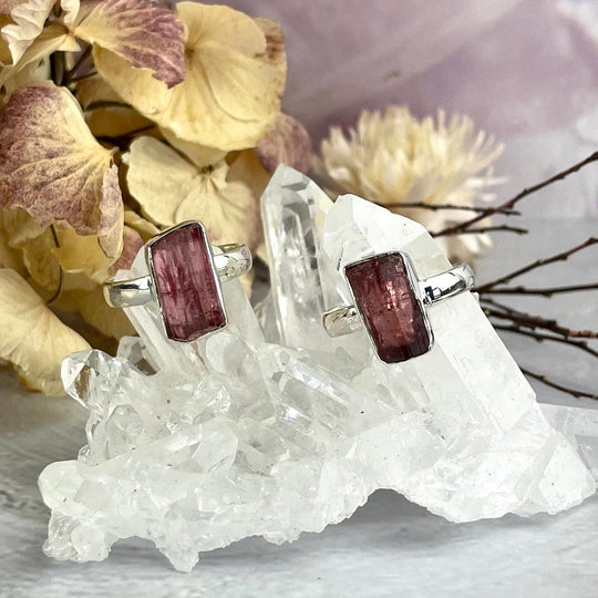 Pink Tourmaline Raw Ring
