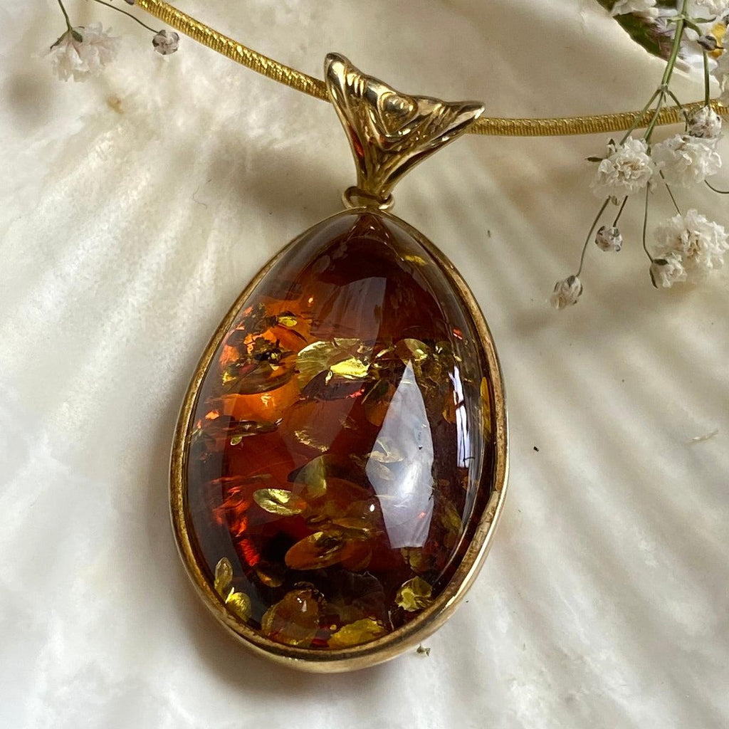 Amber With Gold Plating