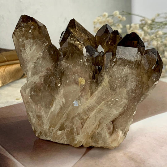 Smokey Quartz Crystal Cluster 8cm