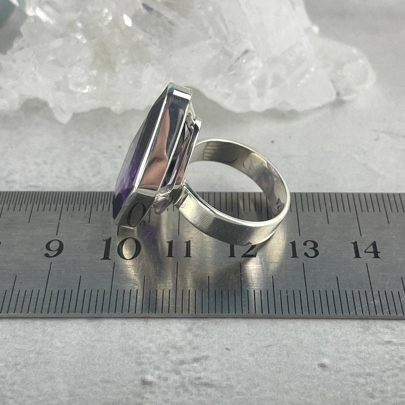 Unique Amethyst Silver Ring