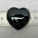 Jet Crystal Hearts 4cm
