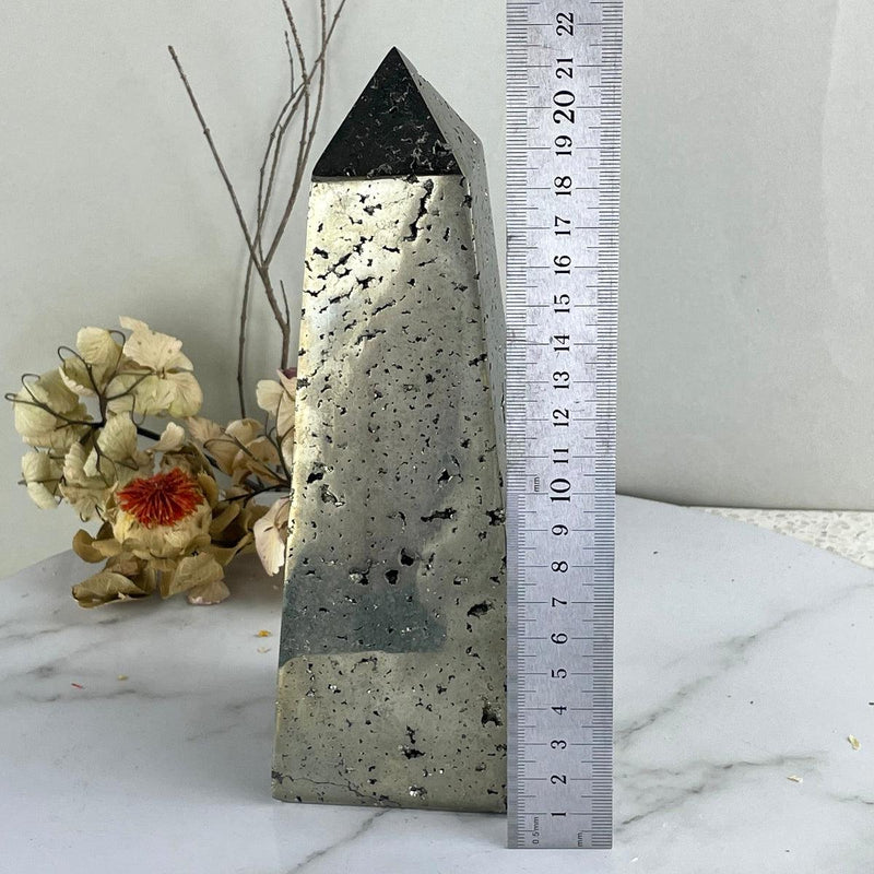 Lare Pyrite Crystal Point