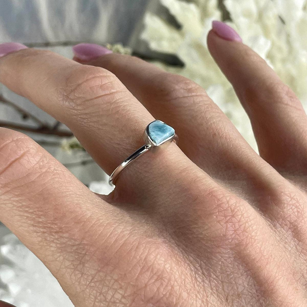 Larimar Rough Cut Ring