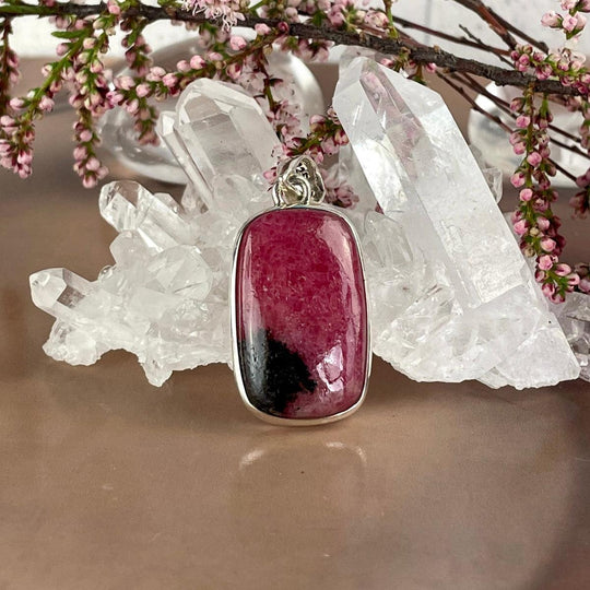 Rhodonite Rectangle Pendant