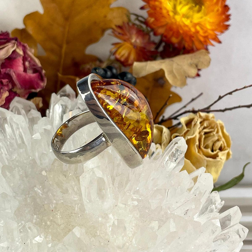 Orange Amber Ring