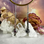 Sterling Silver Pink Tourmaline Earrings