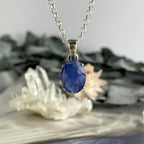Tanzanite Sterling Silver Oval Pendant