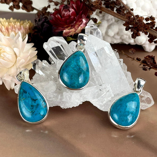 Chrysocolla Teardrop Pendant