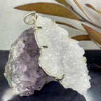 Clear Quartz Druzy Crystal Slice