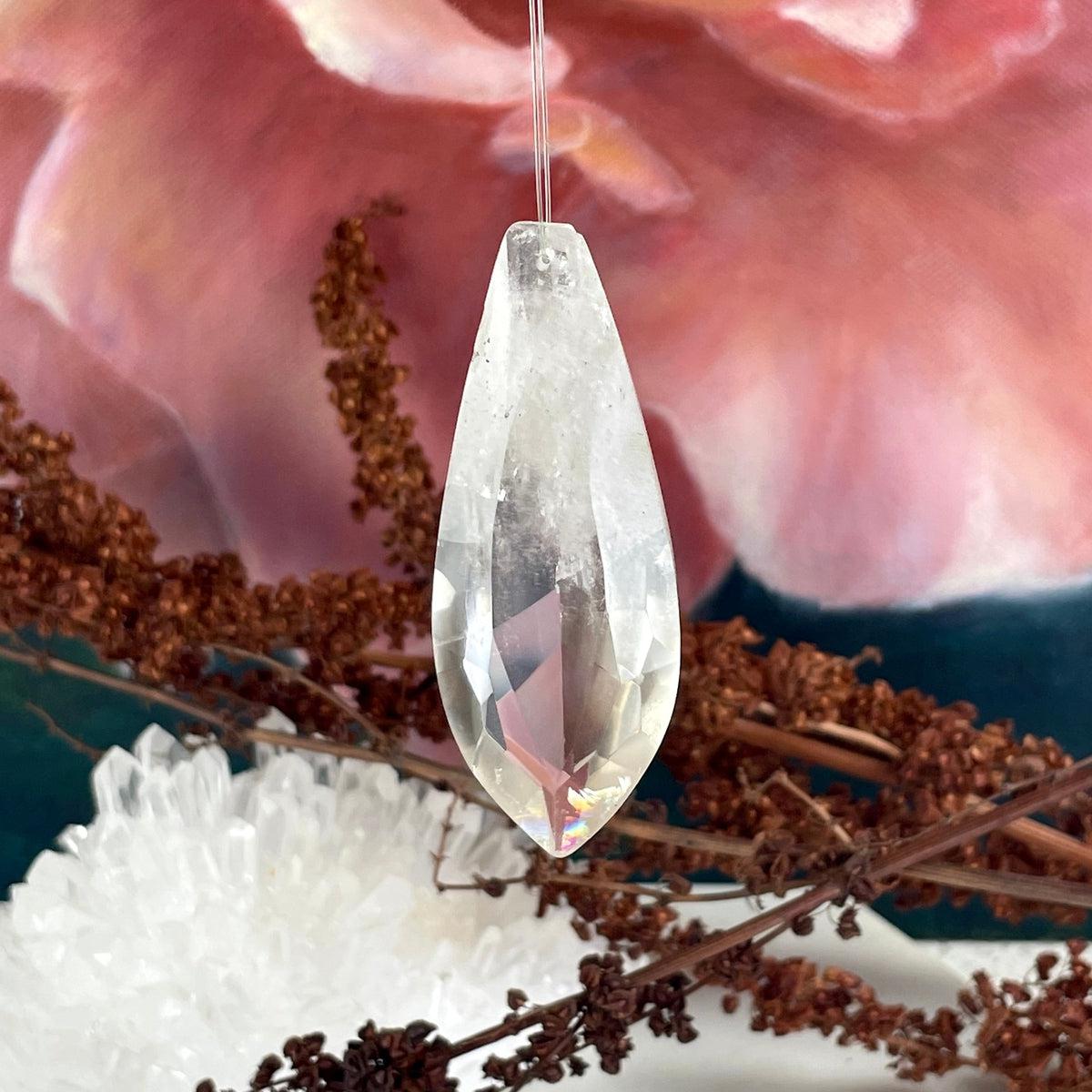 Clear Quartz Crystal Suncatcher