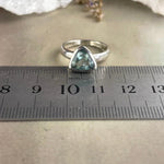 Triangle Cut Aquamarine Ring