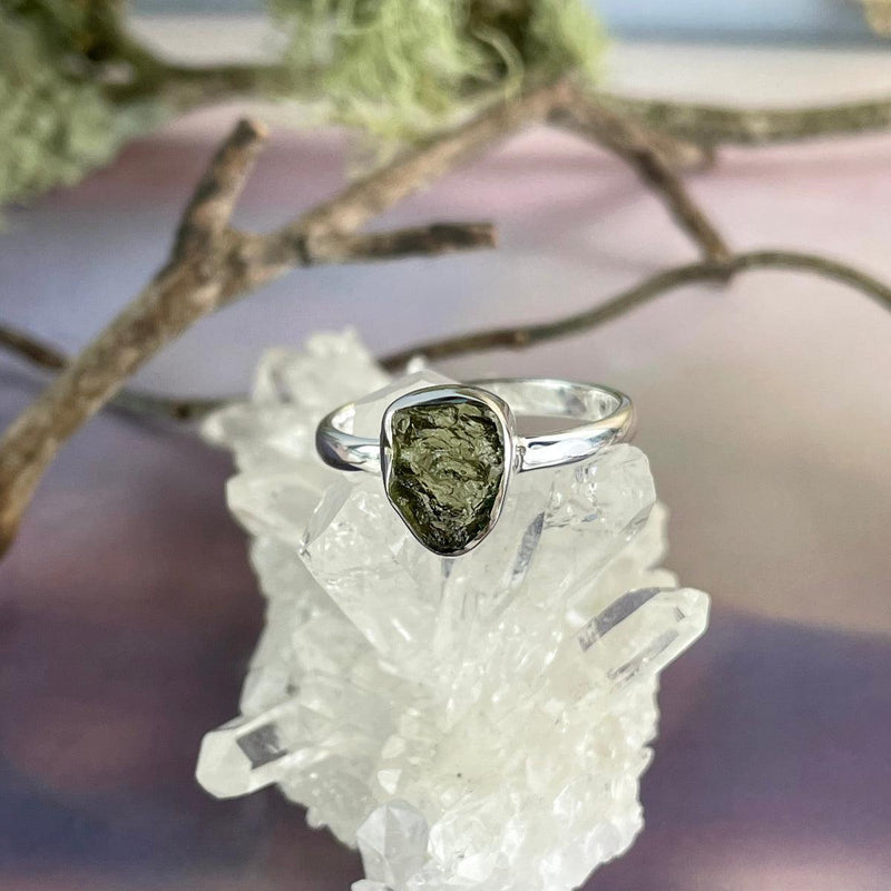Genuine Moldavite Ring