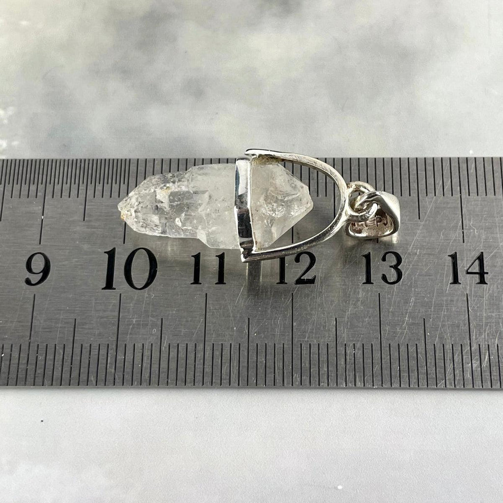 Tibetan Quartz Raw Small Double Terminated Point Pendant