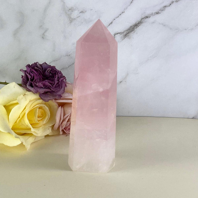 Rose Quartz Crystal Points 8.5cm-14.5cm