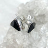 Black Tourmaline Silver Stud Earrings
