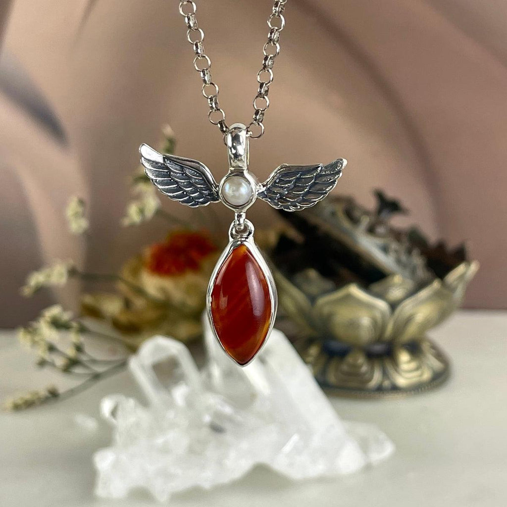 Angel Wing Crystal Pendant