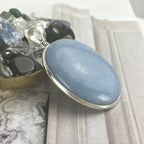 Angelite Oval Sterling Silver Pendant