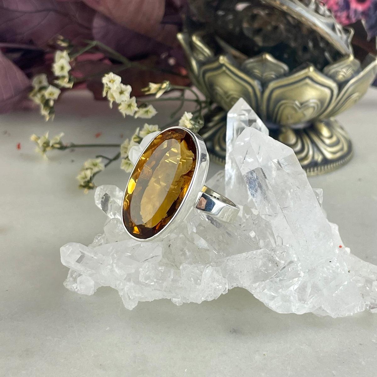 Dark Yellow Gemstone Ring