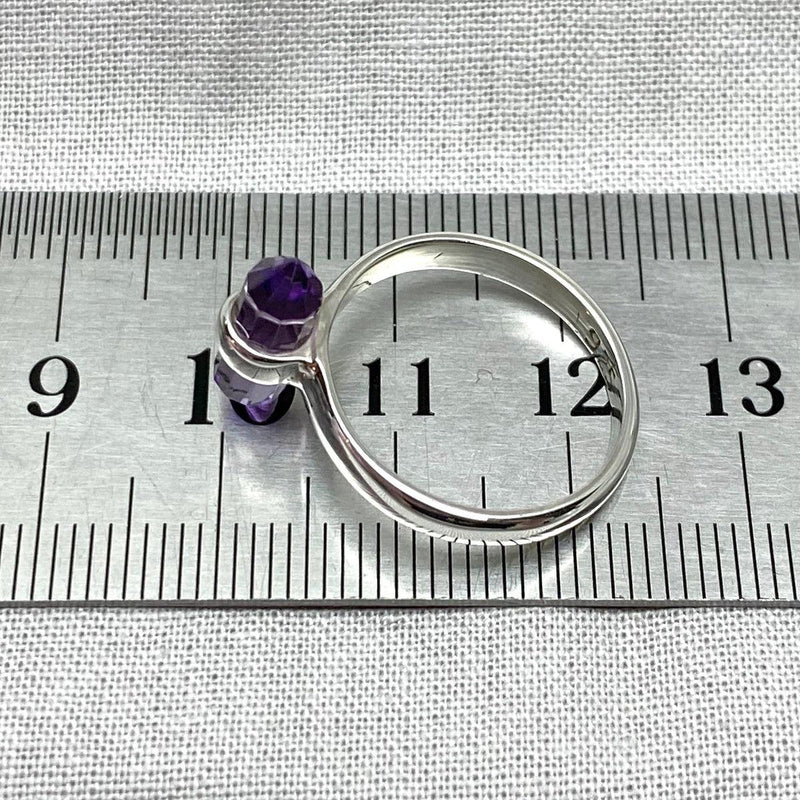 Double Terminated Amethyst Point Ring