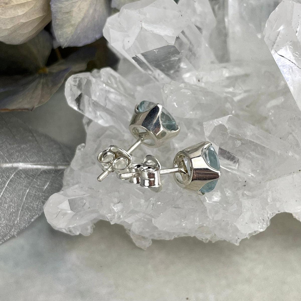 March Birthstone Stud Earrings