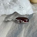 Orange Amber 925 Silver Pendant
