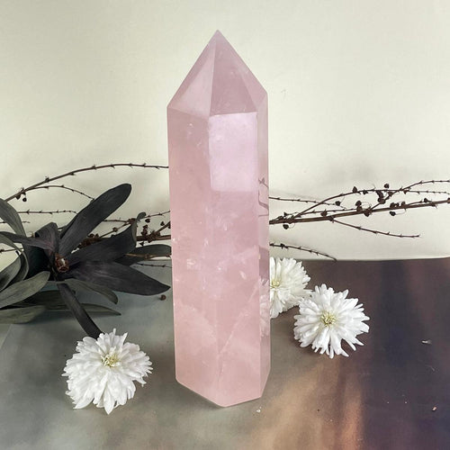 Tall Rose Quartz Tower