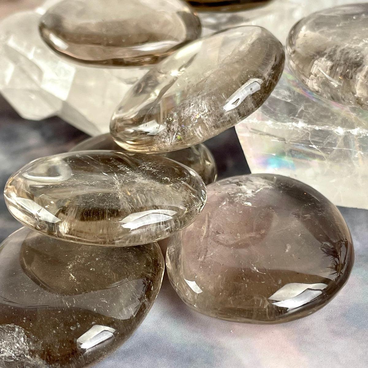 Smoky Quartz Palm Stone