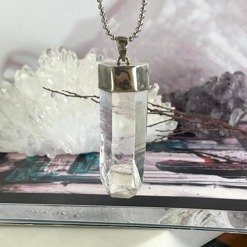 Crystal Point Silver Pendant