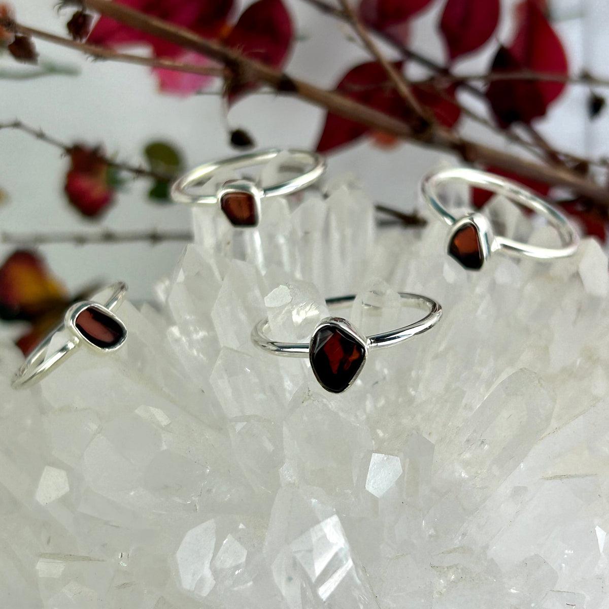 Garnet Raw Stone Ring