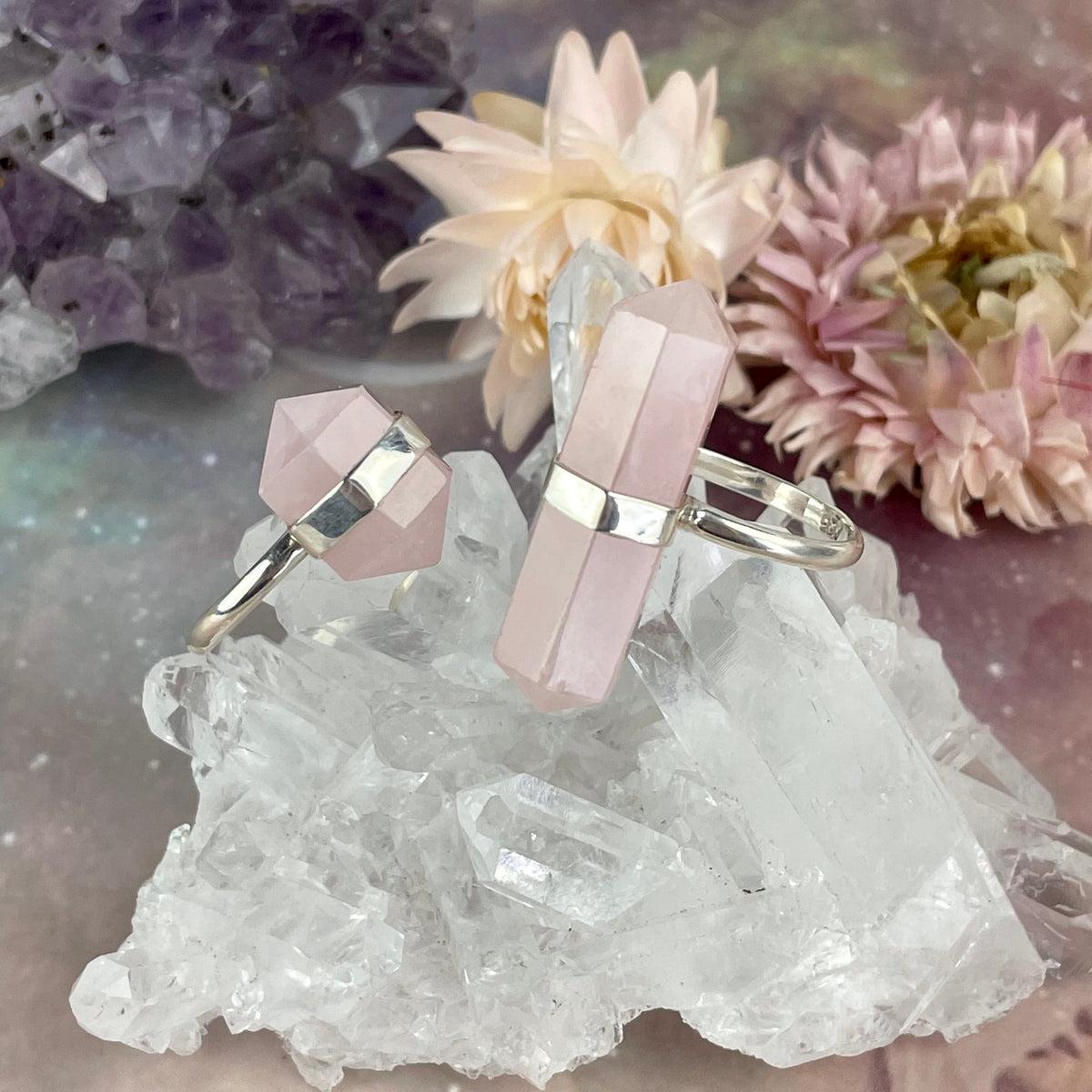 Rose Quartz Wand Ring
