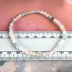 Morganite And Aquamarine Crystal Bracelet