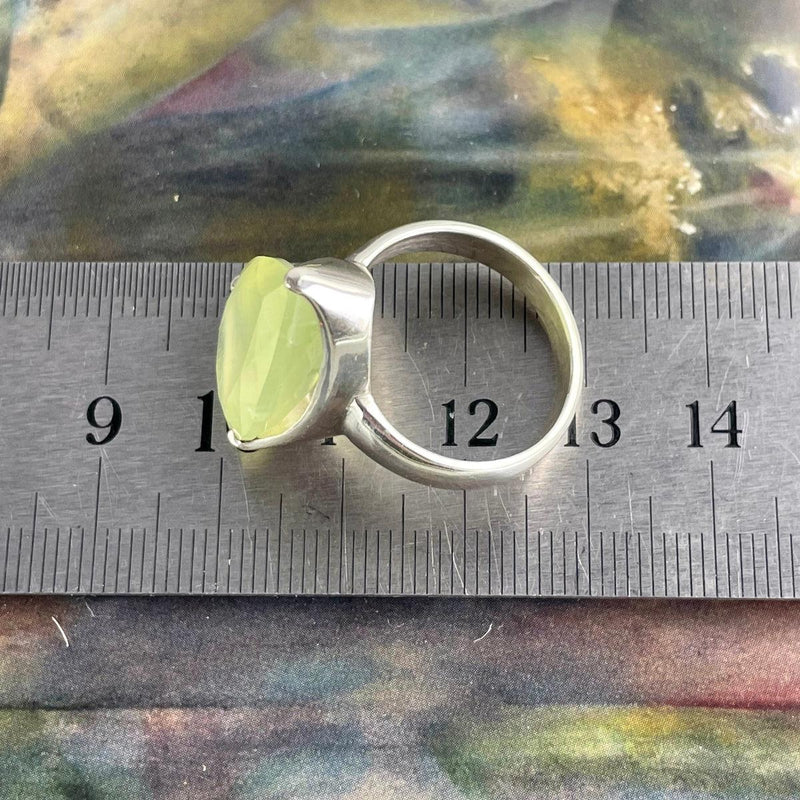 Prehnite Sterling Silver Ring