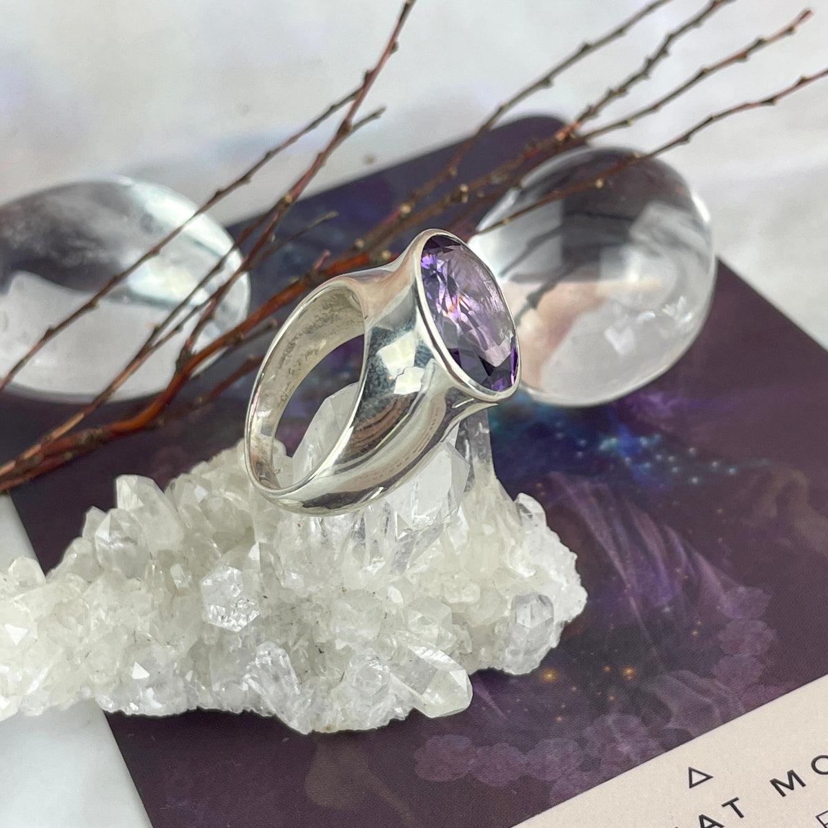 Contemporary Amethyst Ring