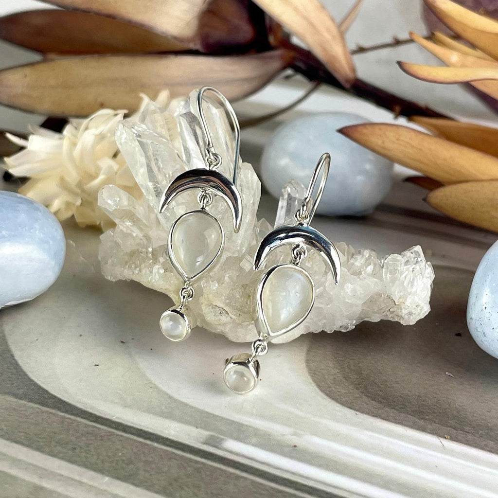 Cat's Eye Moonstone Earrings