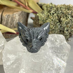 Silver Wolf Crystal Pendant