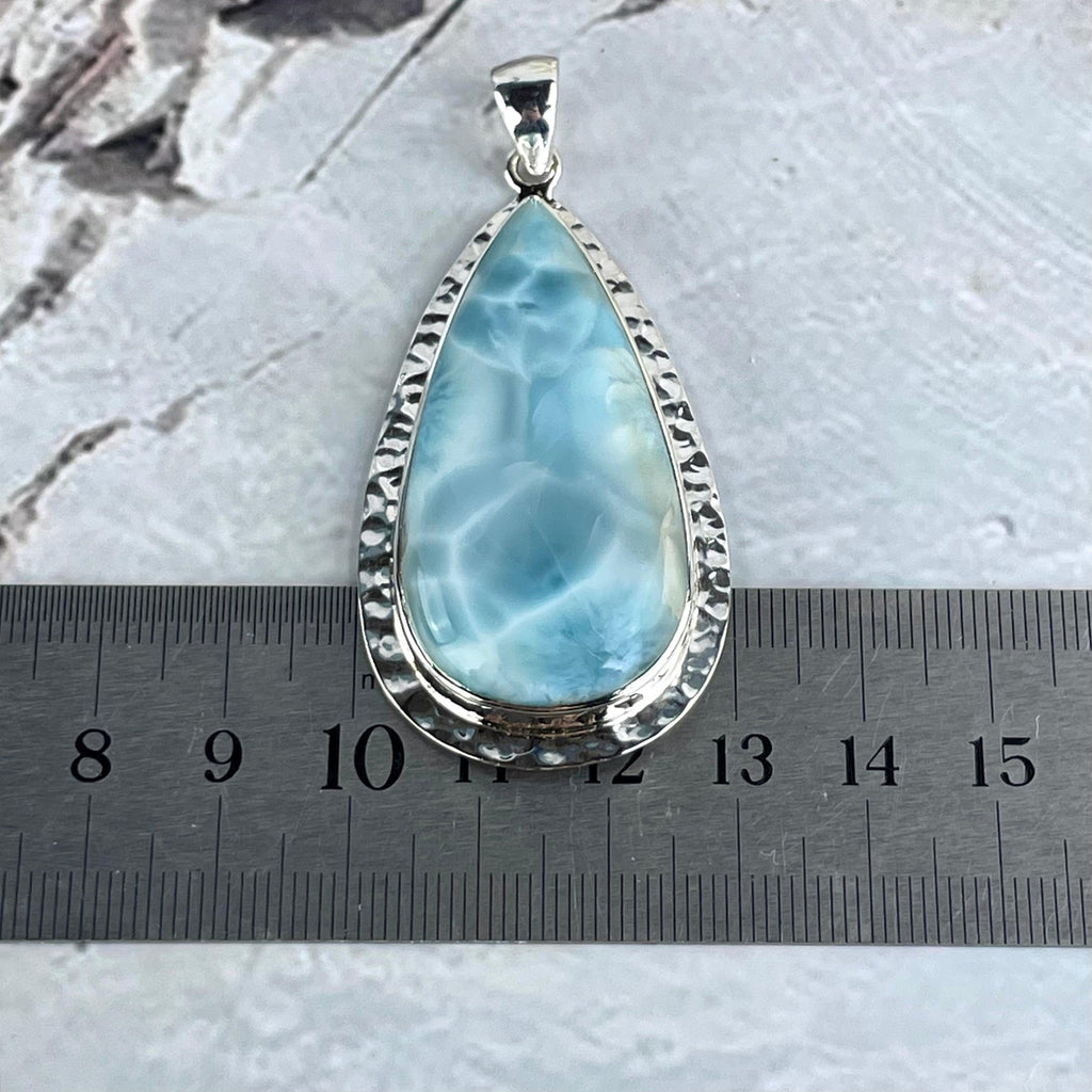 Teardrop Shaped Larimar Pendant
