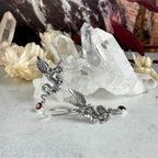 Red Gemstone Dragon Earrings