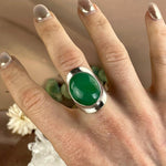 Bright Green Crystal Ring