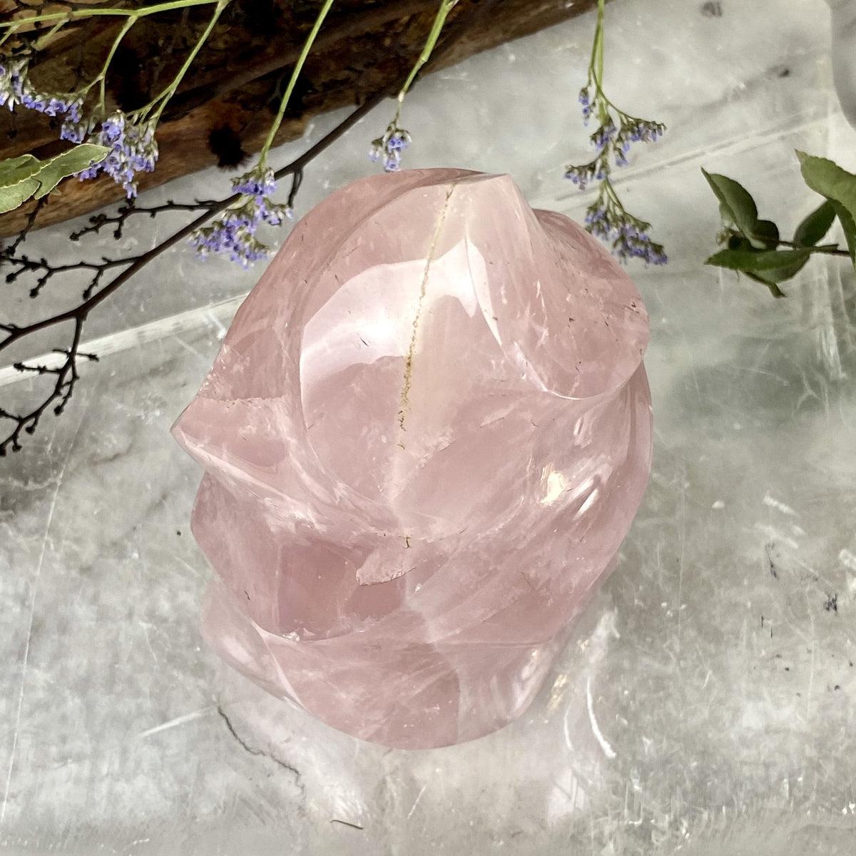 Rose Quartz Crystal Flames 12cm - 19cm