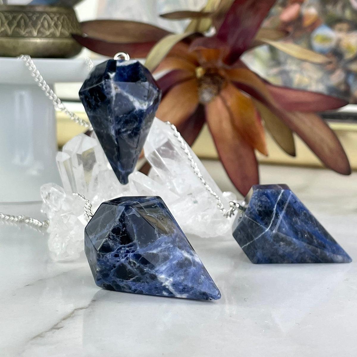 Sodalite Crystal Pendulum