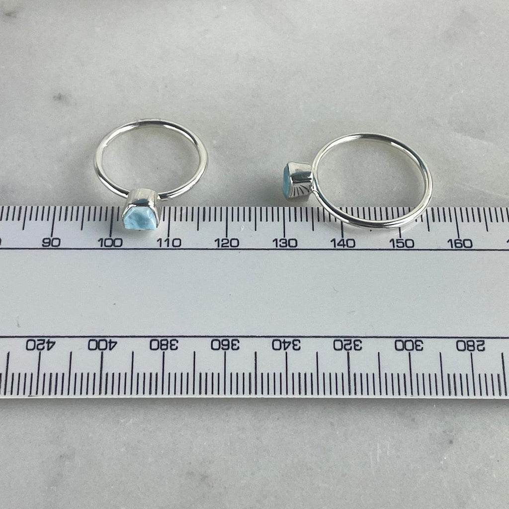 Blue And White Crystal Ring