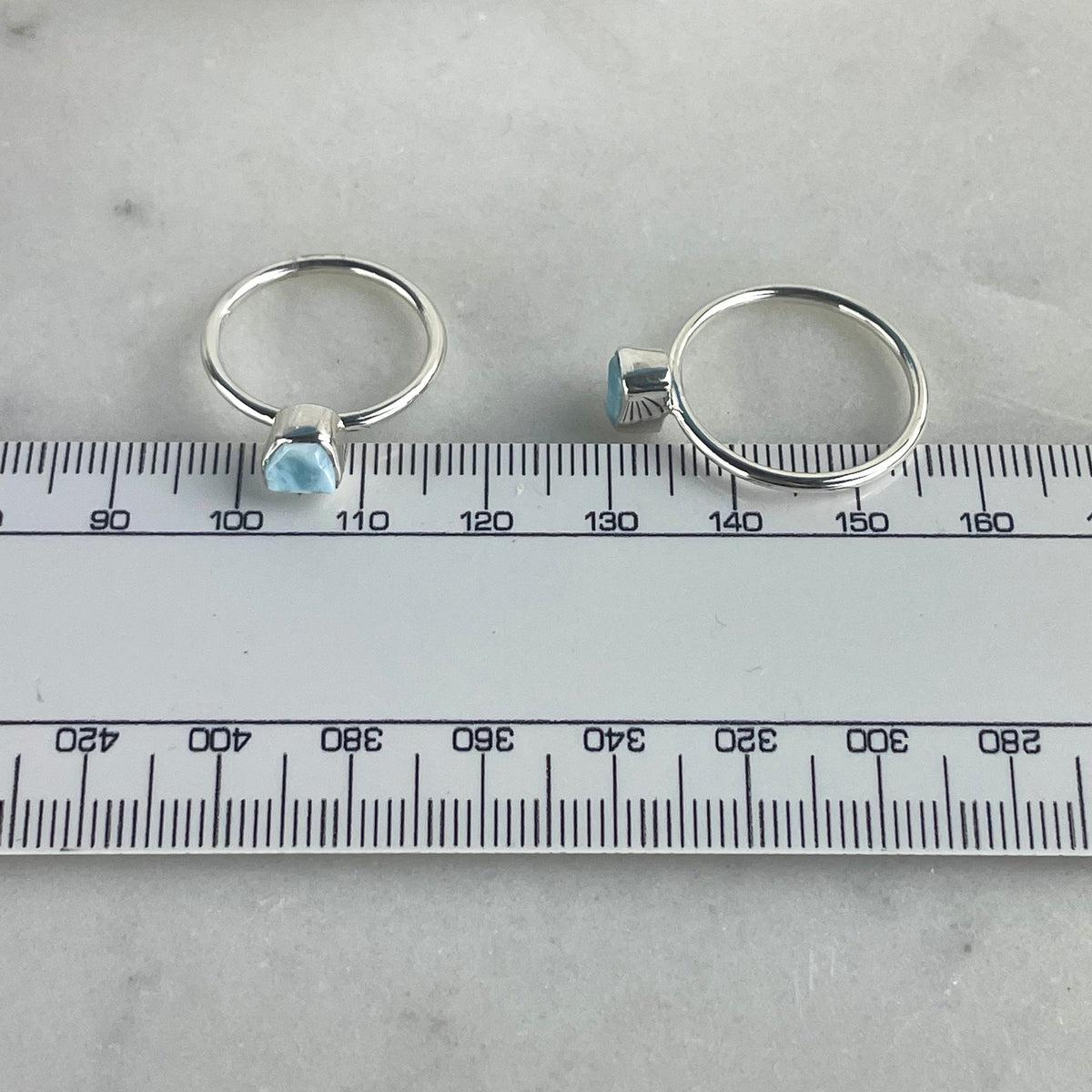 Blue And White Crystal Ring