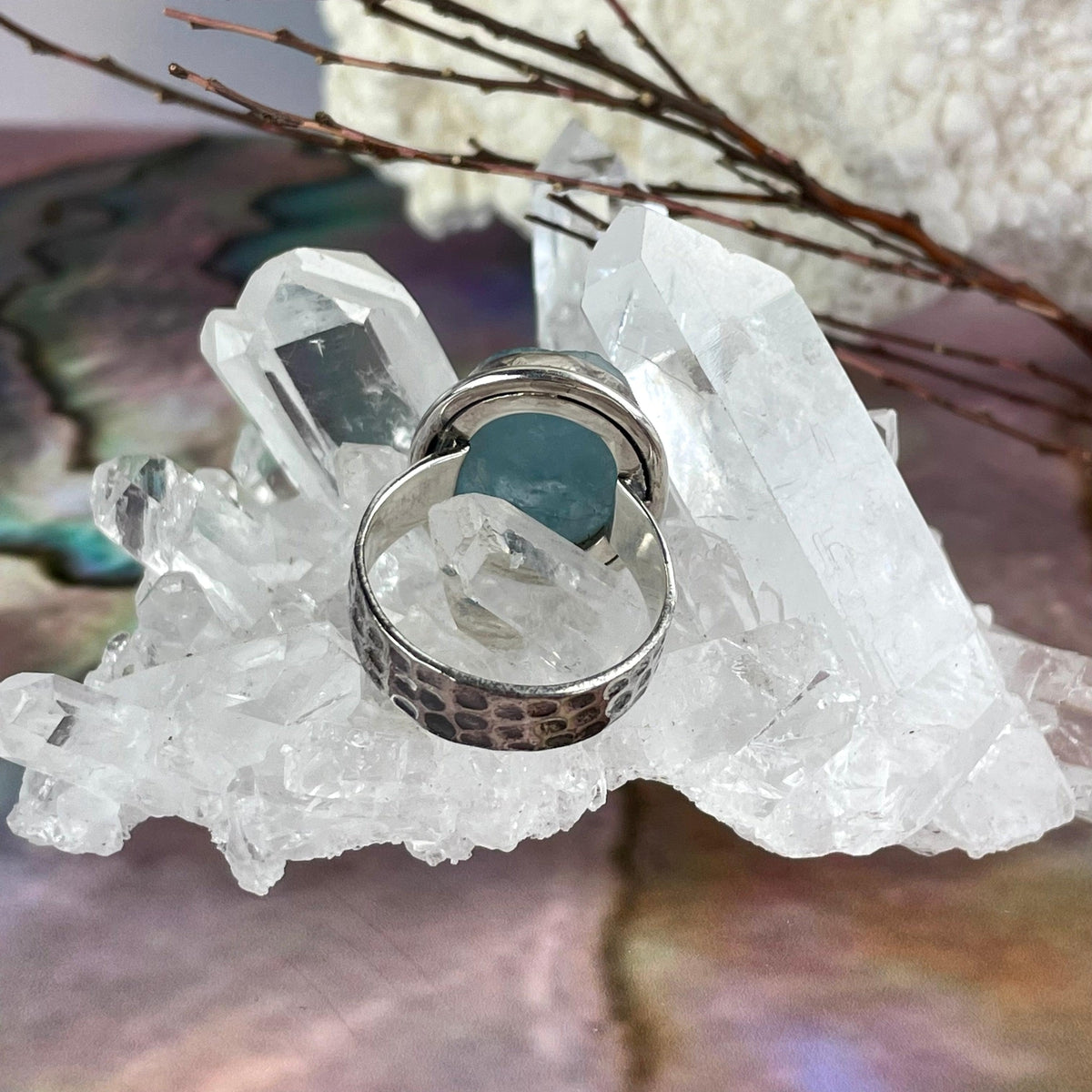 Aquamarine Sterling Silver Ring