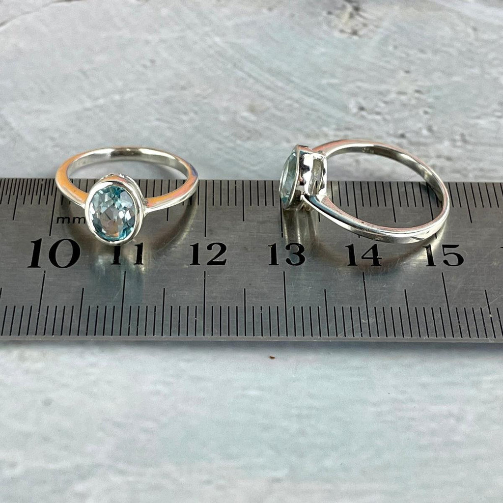 Blue Topaz Oval Cut Ring