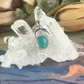 Amazonite Crescent Moon Pendant